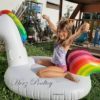 Aufblasbares Schwimmtier "Einhorn" ~180x100x90 cm – Bild 2