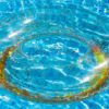 Schwimmreifen "Glitzer" Style mit goldenem Glitzer – Bild 3