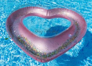 Schwimmreifen "Glitzer Herz" Style