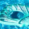 XL Schwimmreifen "Glitzermuschel" Hellblau – Bild 4