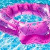 XL Schwimmreifen "Glitzermuschel" Pink – Bild 5