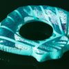 XL Schwimmreifen "Glitzermuschel" Hellblau – Bild 2