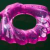 XL Schwimmreifen "Glitzermuschel" Pink – Bild 2