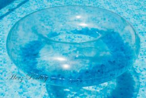 XL Schwimmreifen "Federn" Style  Blau