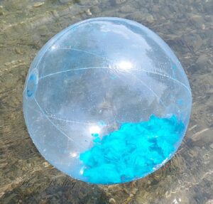 Wasserball "Federn" Style Blau