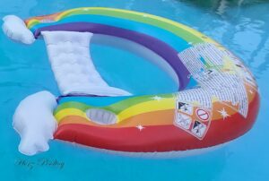 Aufblasbarer Schwimmsitz "Regenbogen" ± 148 cm x 99 cm